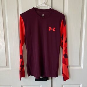 Under Armour Maroon and Red Men's Shirt